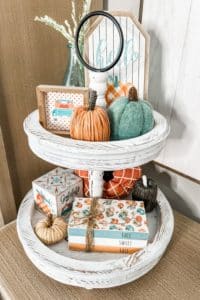 Fall tiered tray ideas