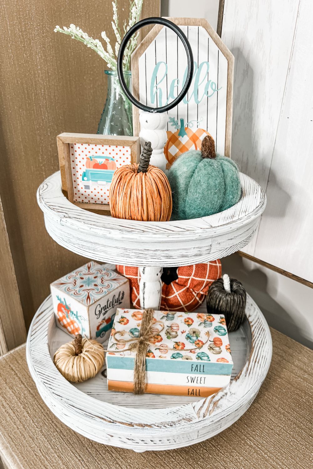 Fall tiered tray ideas