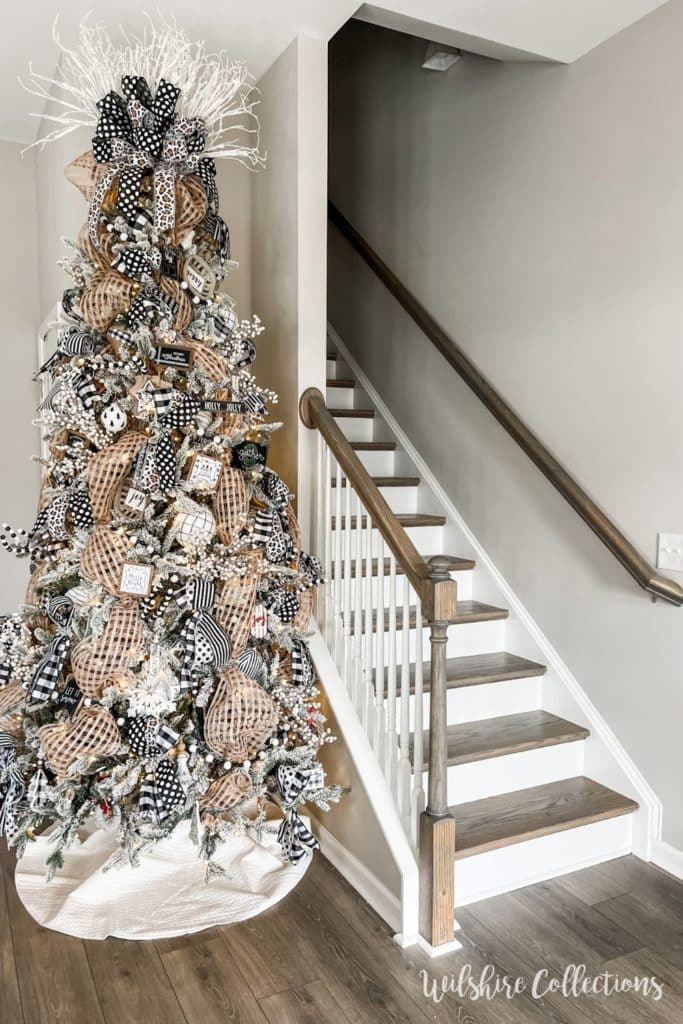 Christmas Tree ideas using black, white and leopard