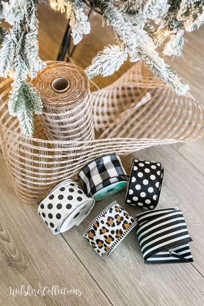 Christmas Tree ideas using black, white and leopard