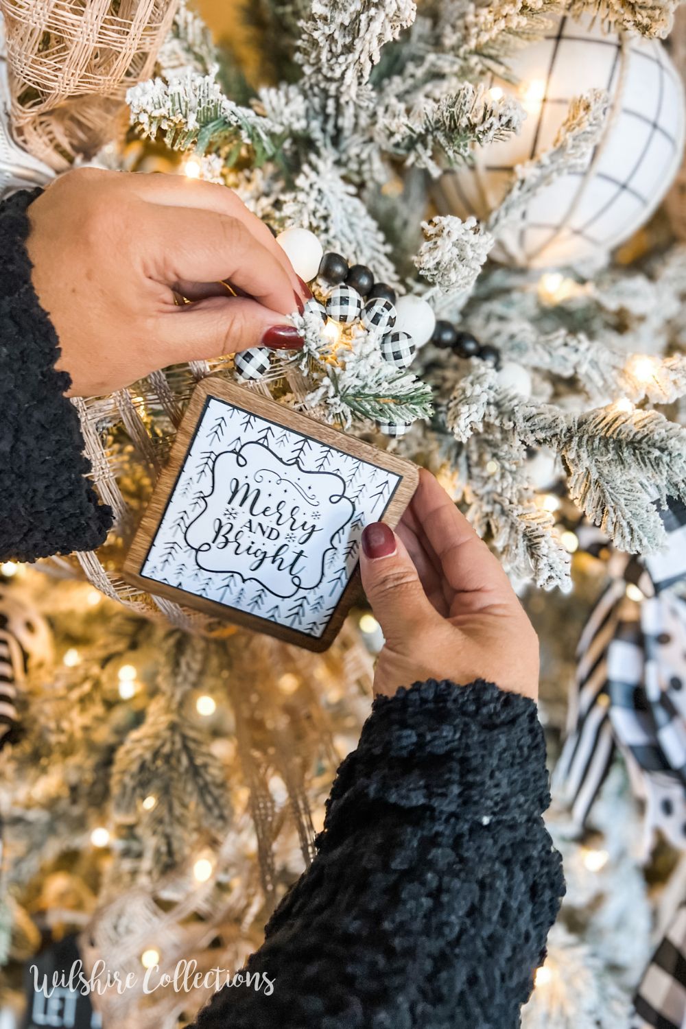 Christmas Tree ideas using black, white and leopard