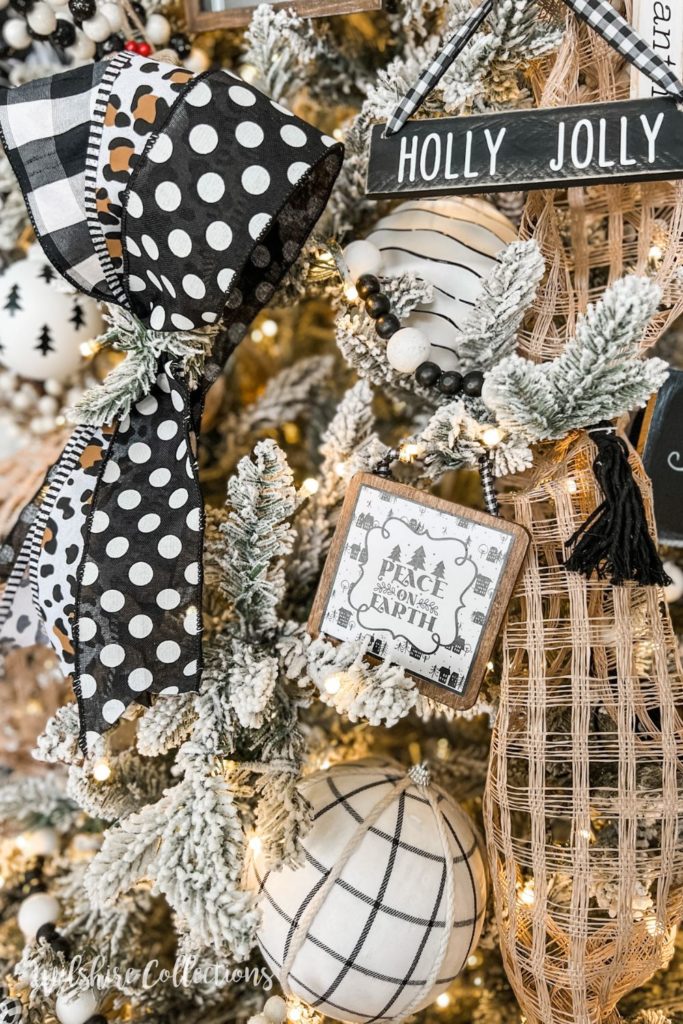 Christmas Tree ideas using black, white and leopard