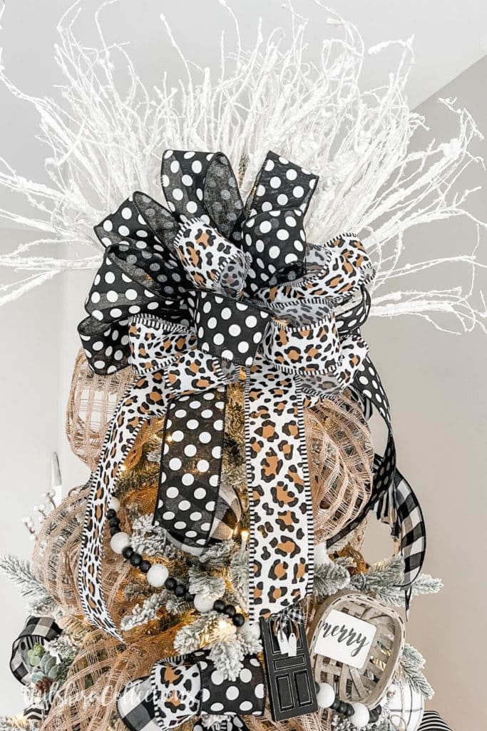 Christmas Tree ideas using black, white and leopard