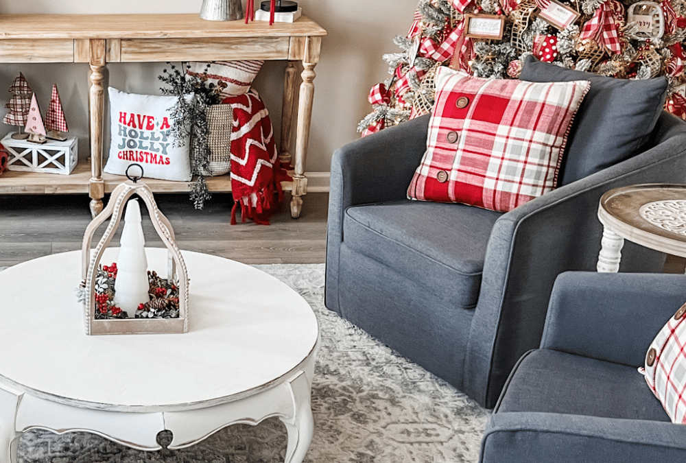 Festive Christmas ideas using red, white and gray!