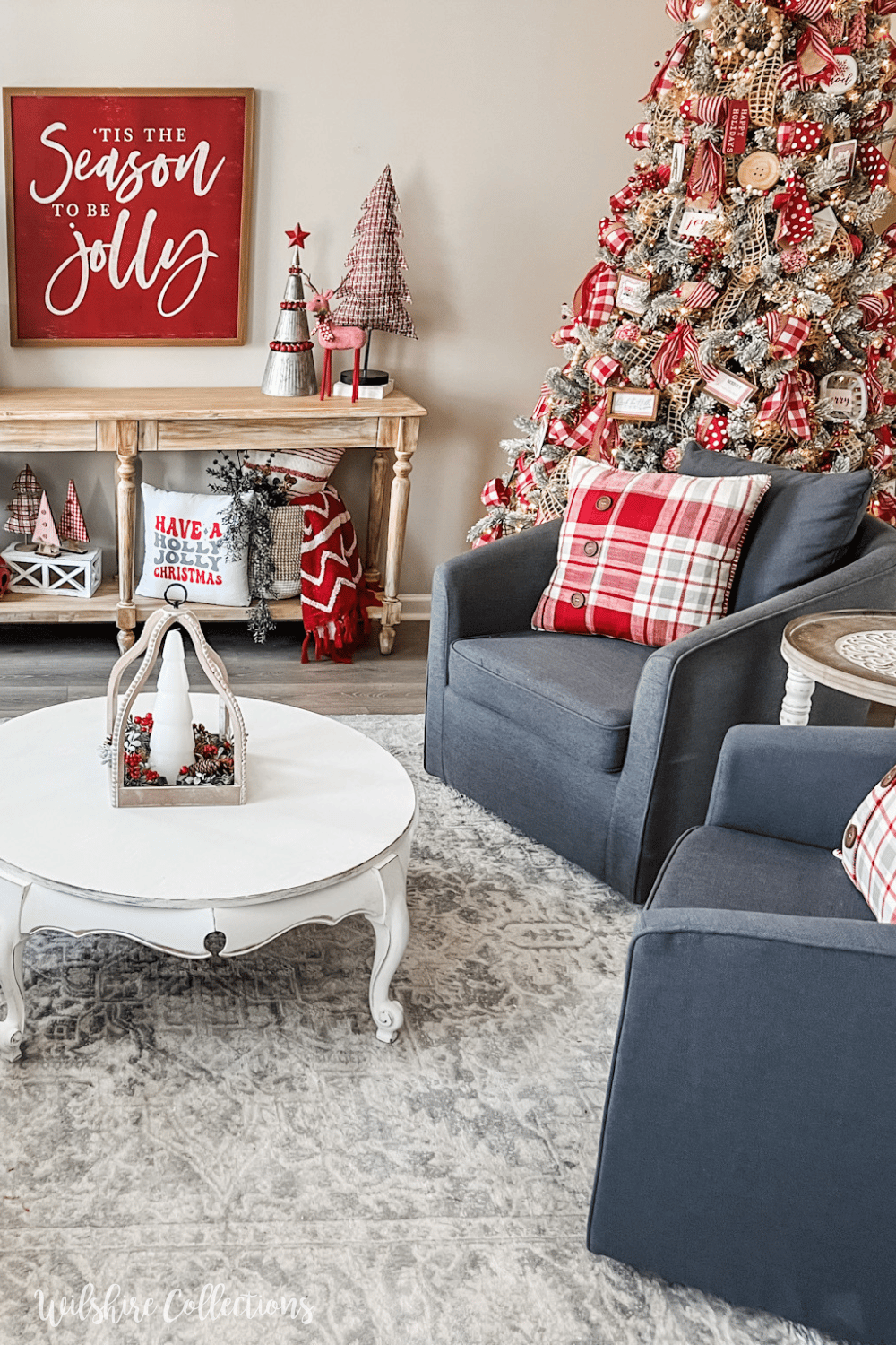 Festive Christmas ideas using red, white and gray