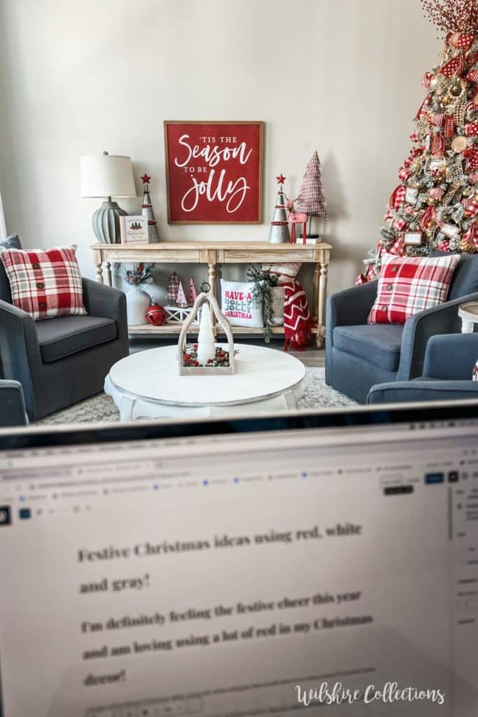 Festive Christmas ideas using red, white and gray 