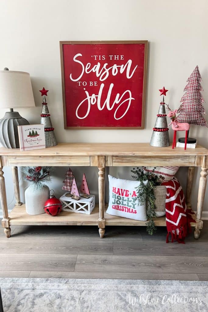 Festive Christmas ideas using red, white and gray