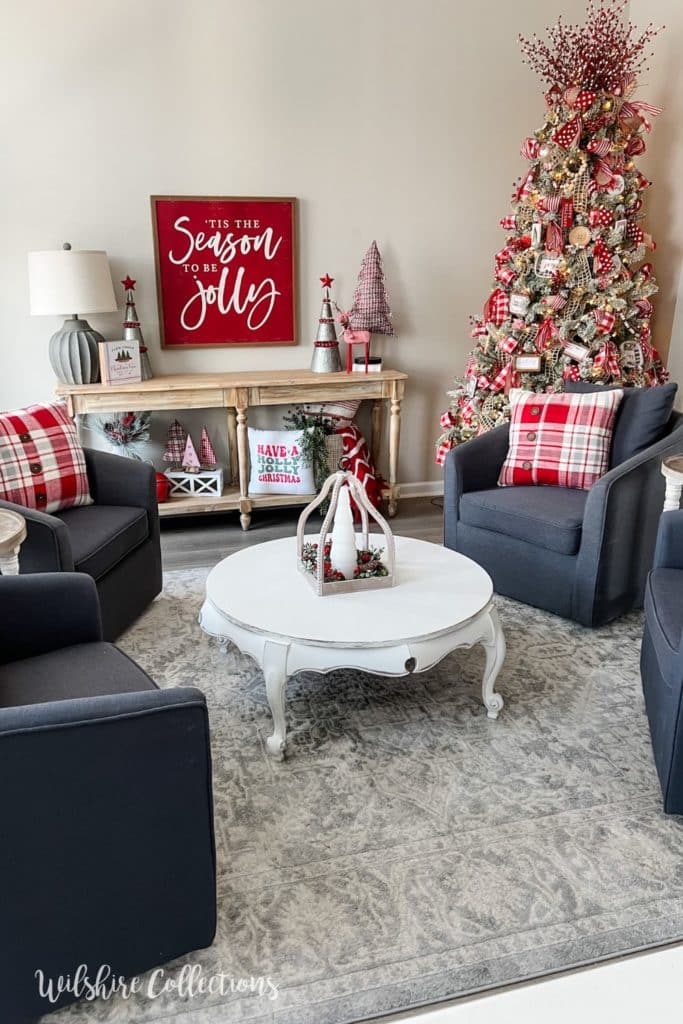 Festive Christmas ideas using red, white and gray