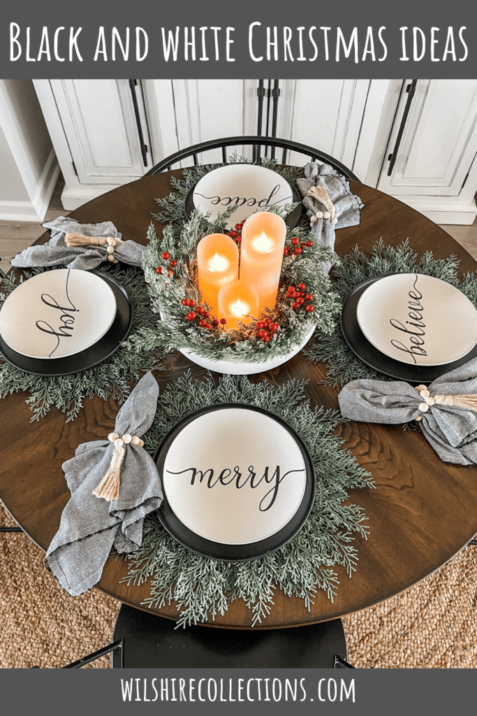 Black and white Christmas decor ideas