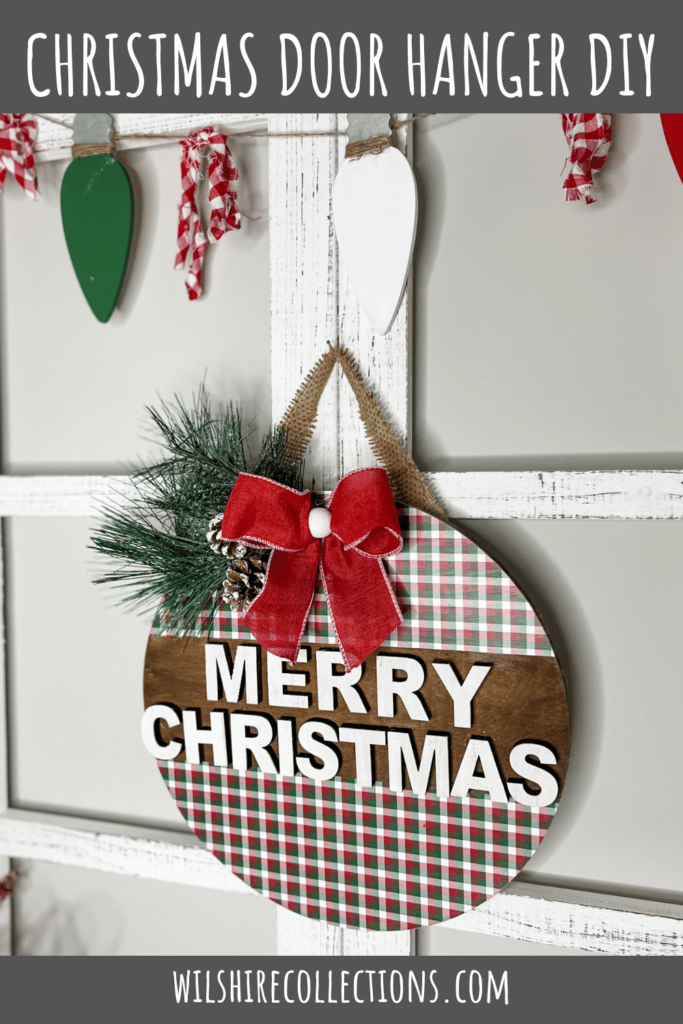 DIY Christmas door hanger 