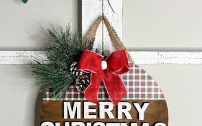 DIY Christmas door hanger!