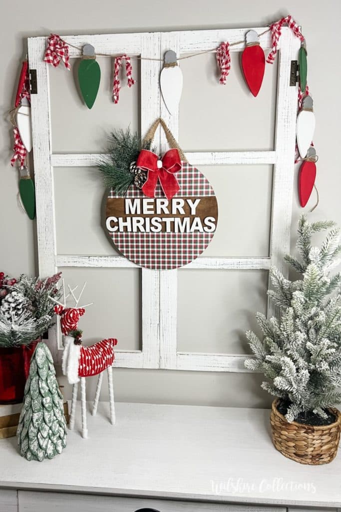 DIY Christmas door hanger 