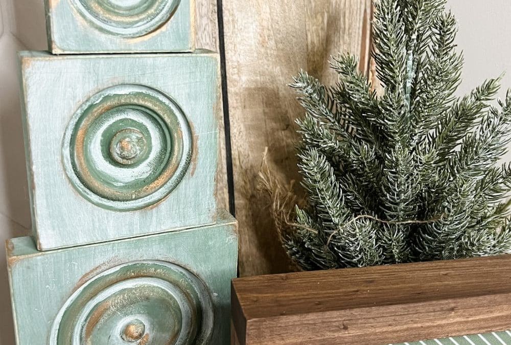 DIY Christmas tree using wood rosettes