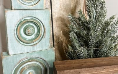 DIY Christmas tree using wood rosettes