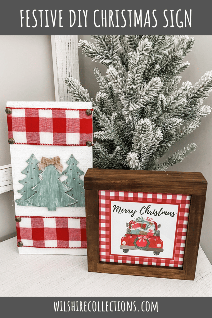 Festive DIY Christmas sign