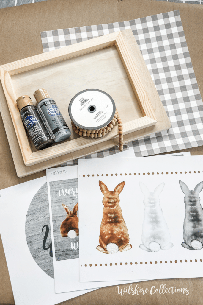 DIY Bunny sign printable