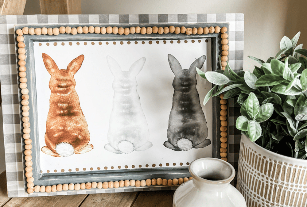 Adorable DIY bunny sign using a printable!