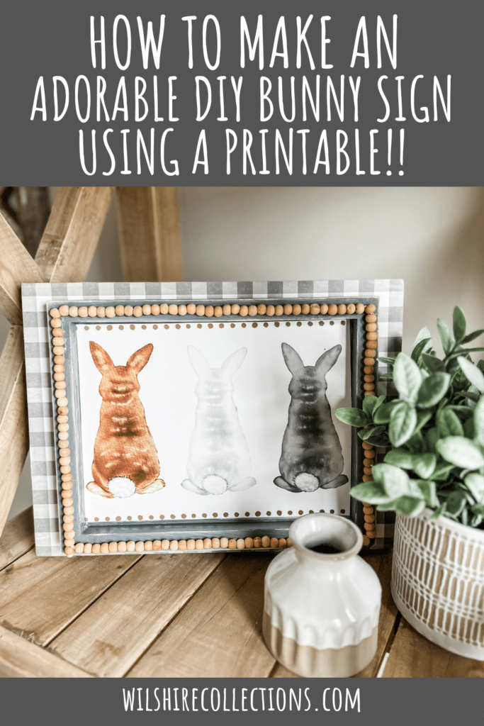 DIY Bunny sign printable