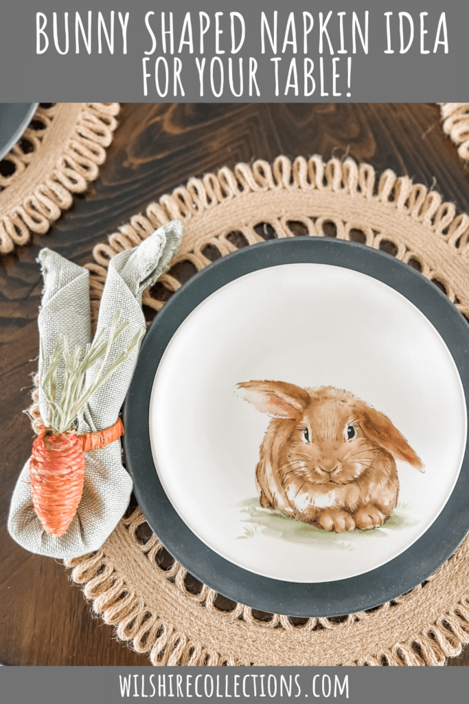 Bunny shaped napkin idea 