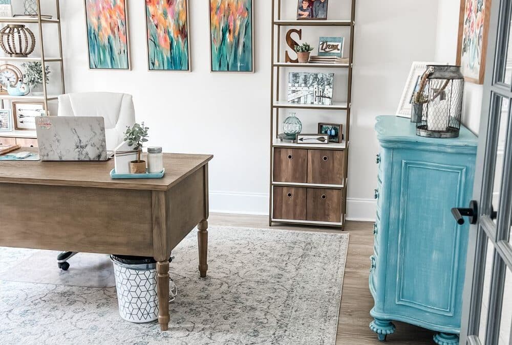 Office decorating ideas with pops of color!