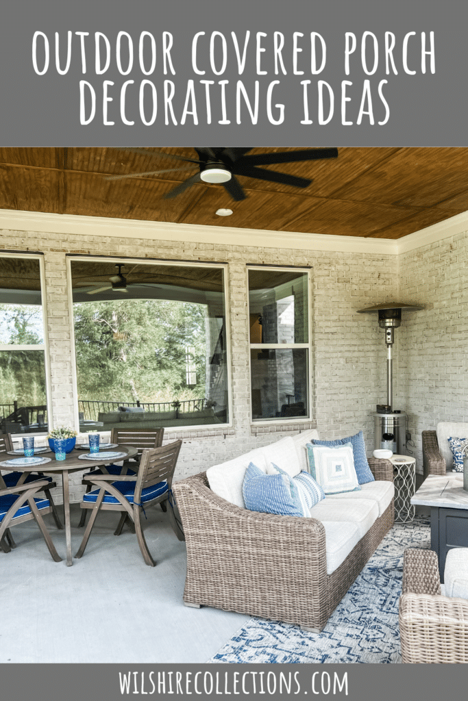 Outdoor covered porch decorating 