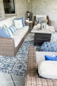 Outdoor covered porch decorating