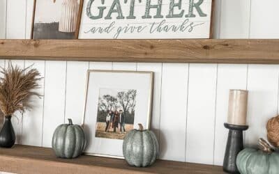 Fall bookshelf styling ideas