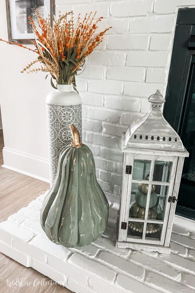 Sage green fall living room