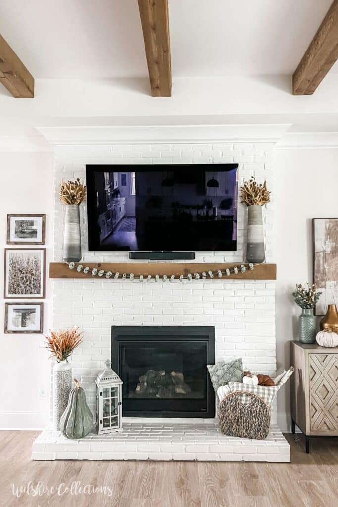 Sage green fall living room