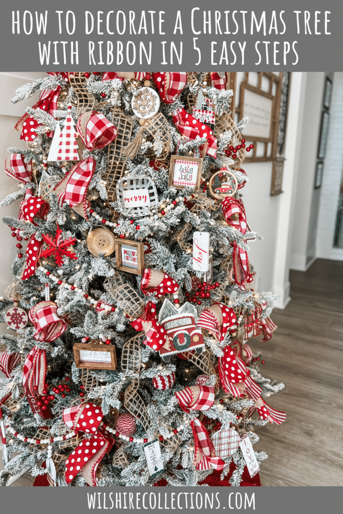 How to decorate a Christmas tree with ribbon 