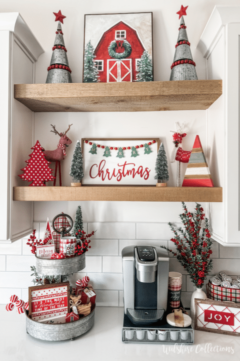 Christmas coffee bar decorating ideas - Wilshire Collections