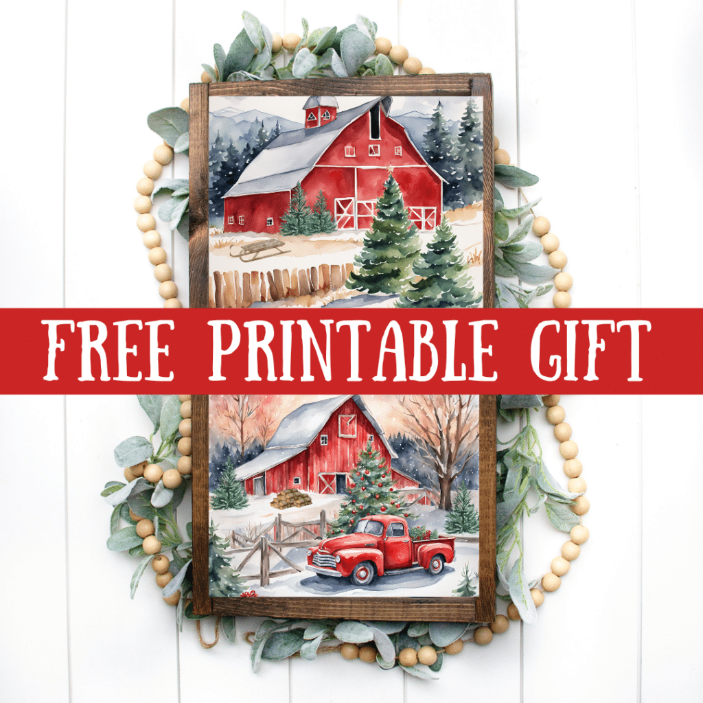 Free Christmas barn printable