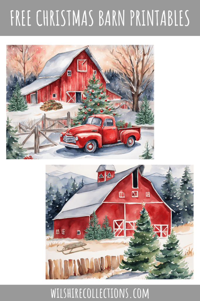 Free Christmas barn printable