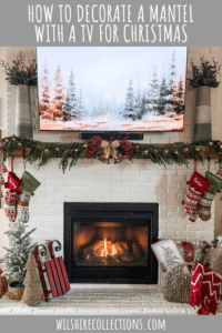 How to decorate a mantel with a TV for Christmas
