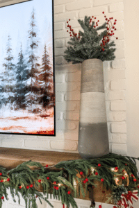 How to decorate a mantel with a TV for Christmas