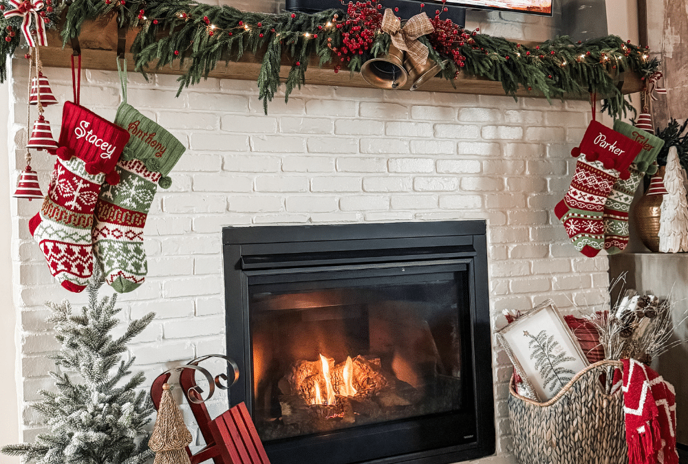 How to decorate a mantel with a TV for Christmas!