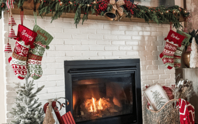 How to decorate a mantel with a TV for Christmas!