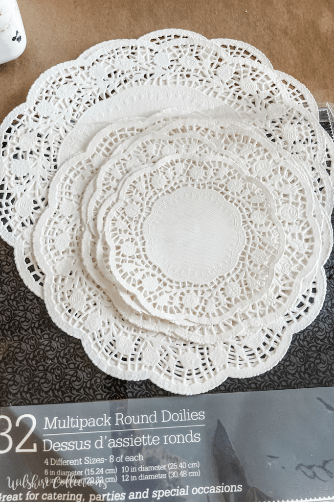 Dollar Tree Christmas DIY using paper doilies