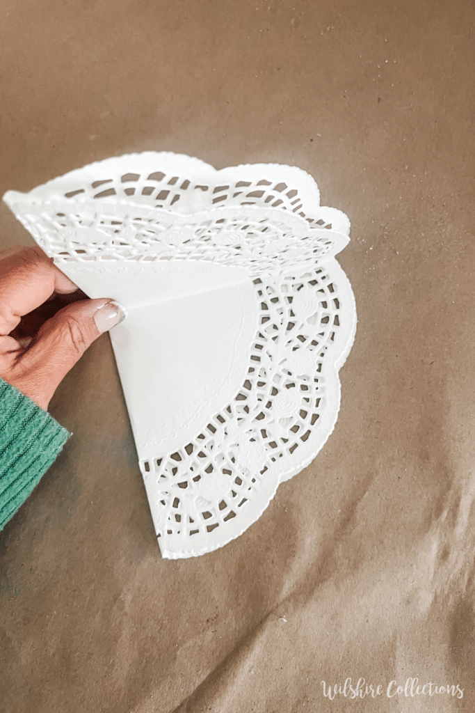 Dollar Tree Christmas DIY using paper doilies