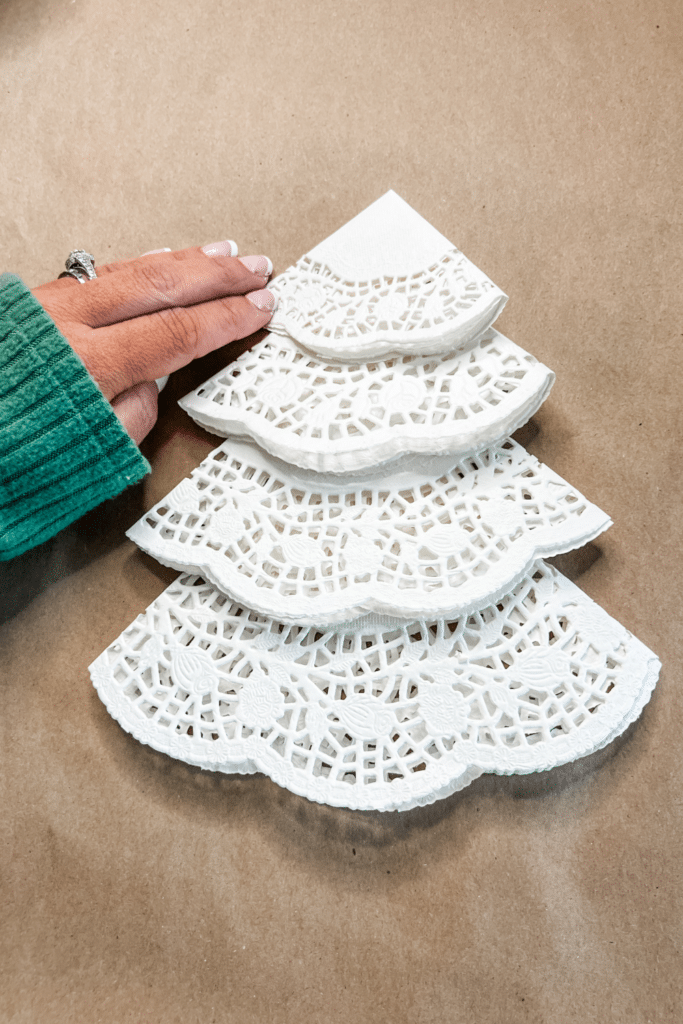 Dollar Tree Christmas DIY using paper doilies