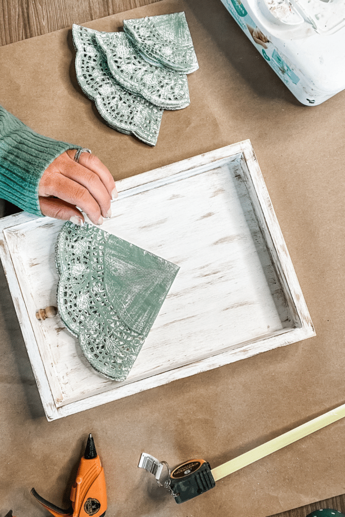 Dollar Tree Christmas DIY using paper doilies