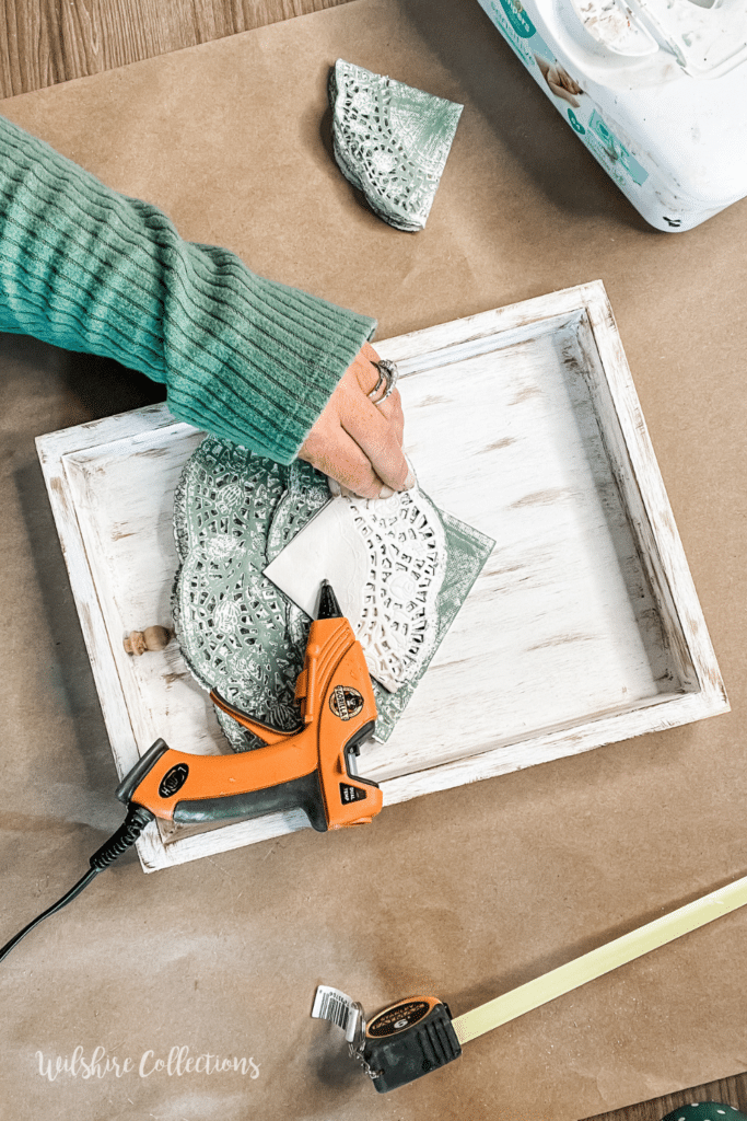 Dollar Tree Christmas DIY using paper doilies