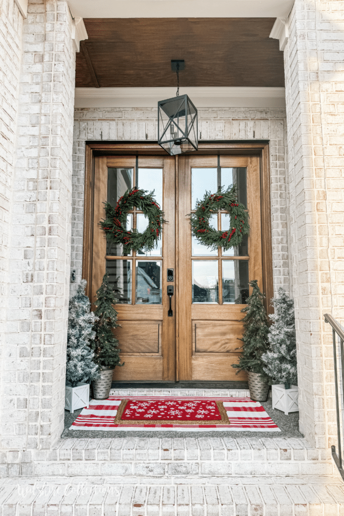 Welcoming Christmas entry way