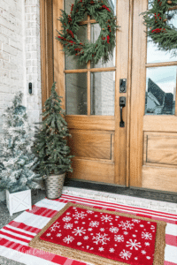 Welcoming Christmas entry way