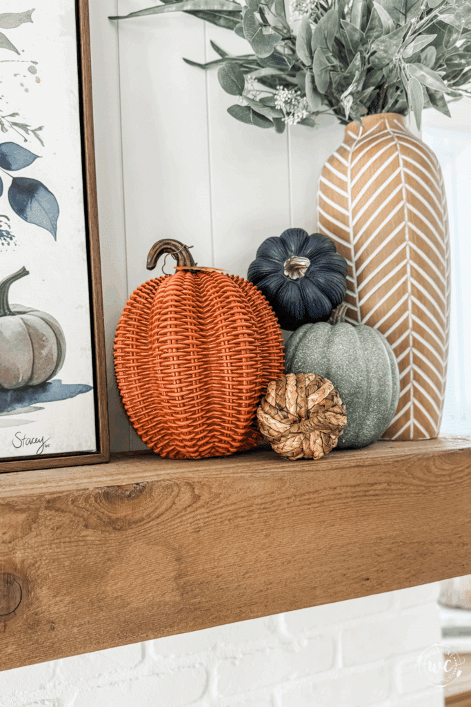Navy and orange fall decor ideas