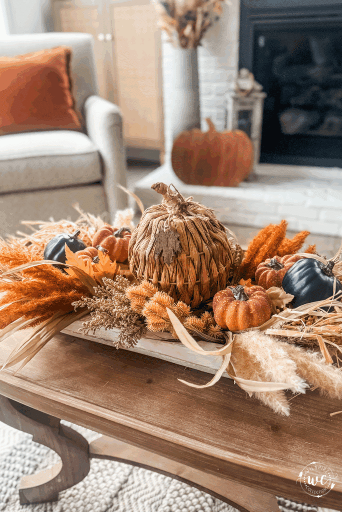 Navy and orange fall decor ideas