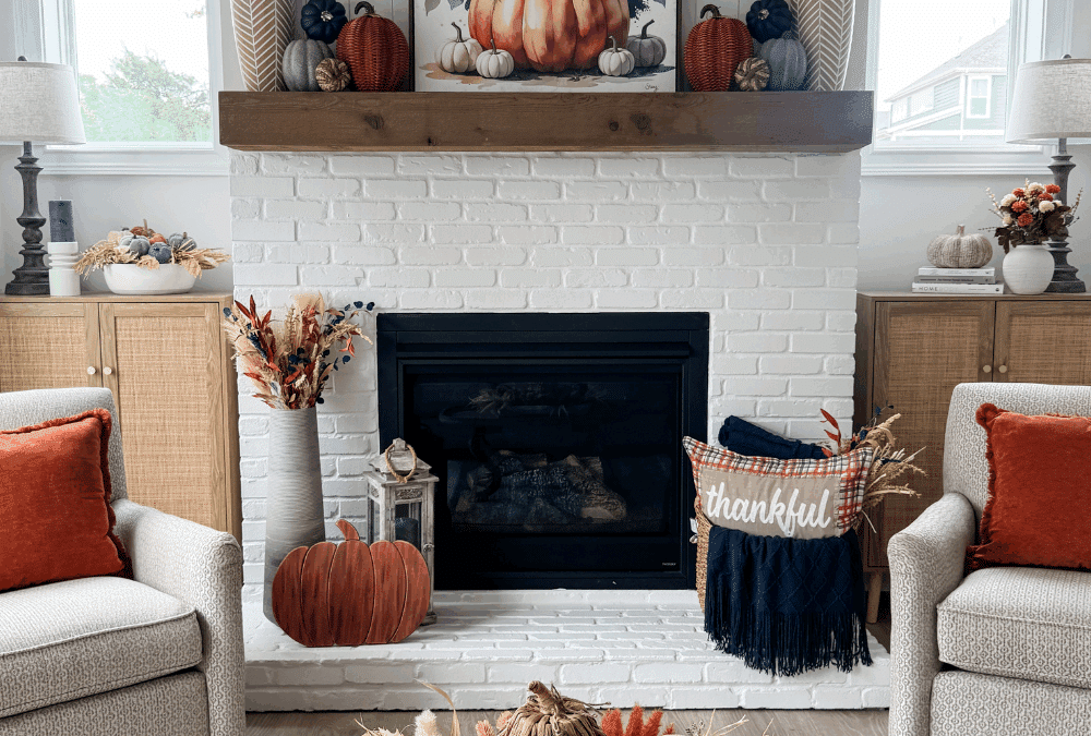 Navy and Orange Fall decor ideas for your home!