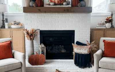Navy and Orange Fall decor ideas for your home!