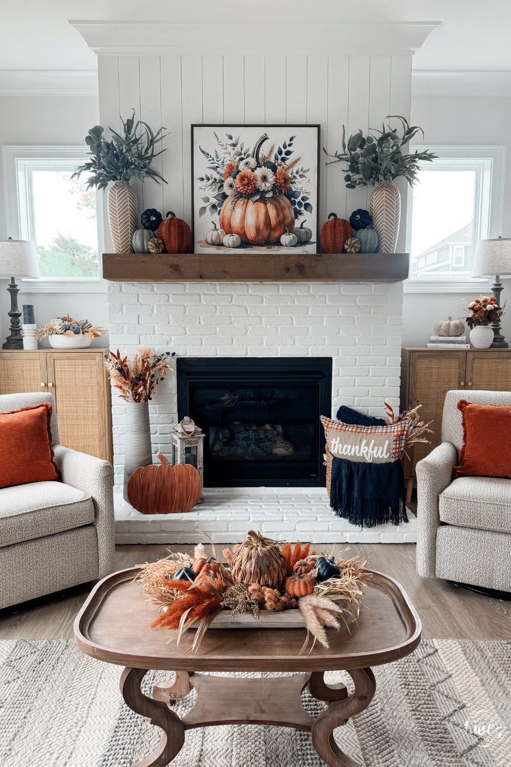 Navy and orange fall decor ideas Navy and orange fall decor ideas